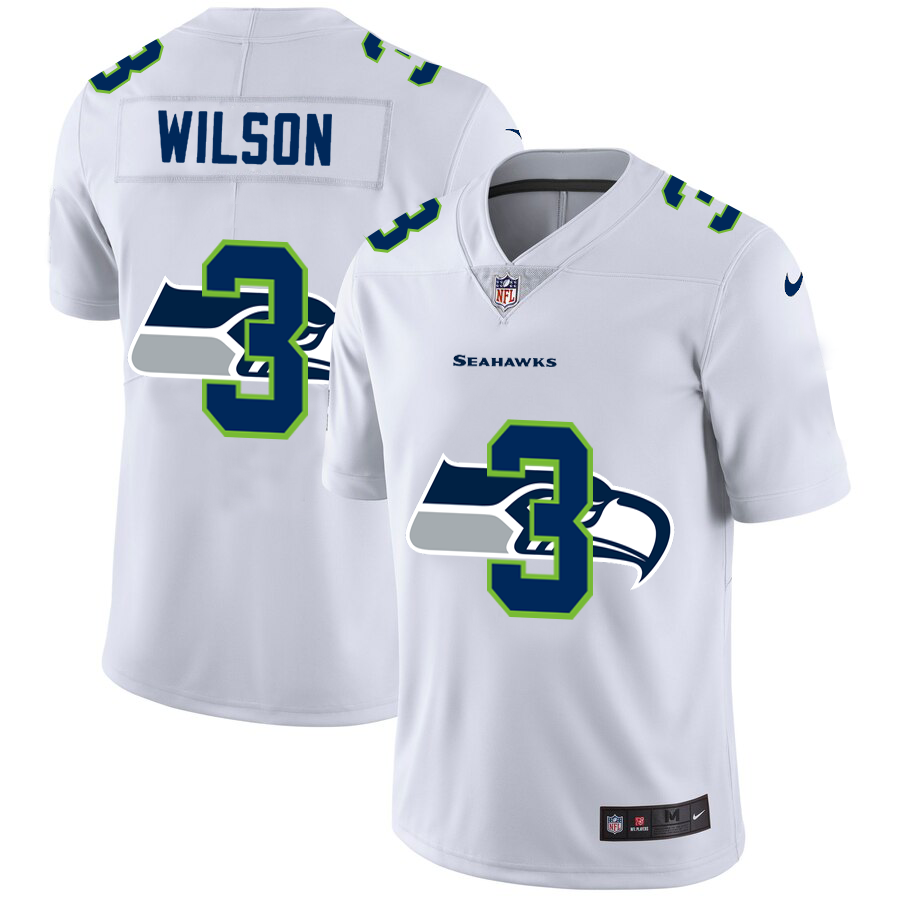 2020 New Men Seattle Seahawks #3 Wilson White Limited NFL Nike jerseys